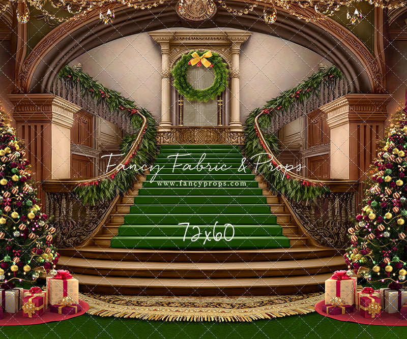 Grand Holiday Staircase - Green Carpet - with Sweep Option
