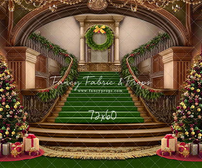 Grand Holiday Staircase - Green Carpet - with Sweep Option