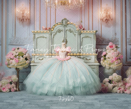 Miss Charlotte - Teal Wood Floor - With Sweep Option