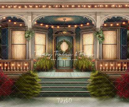 Welcoming Glow Holiday Porch - with Sweep Option