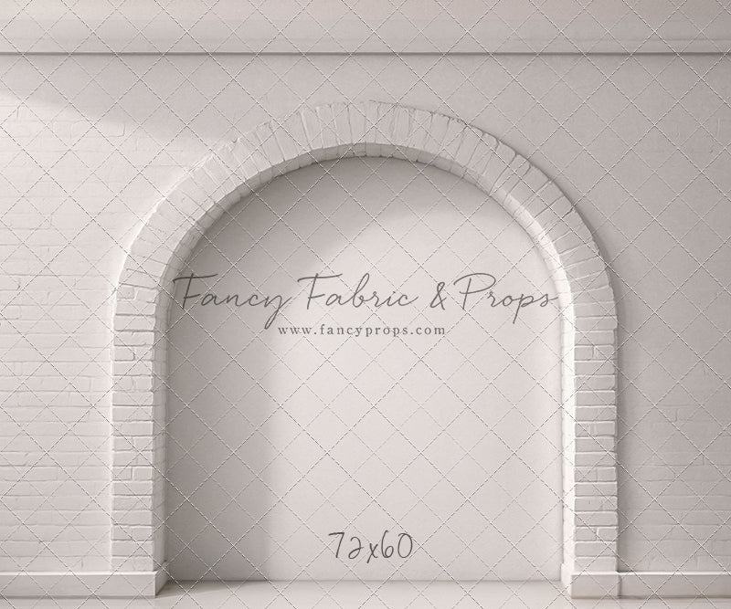 White Brick Alcove - White Floor - With Sweep Option