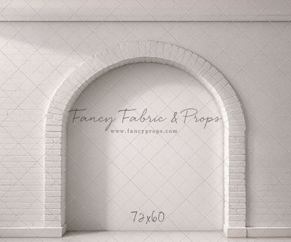 White Brick Alcove - White Floor - With Sweep Option