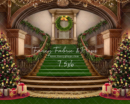 Grand Holiday Staircase - Green Carpet - with Sweep Option
