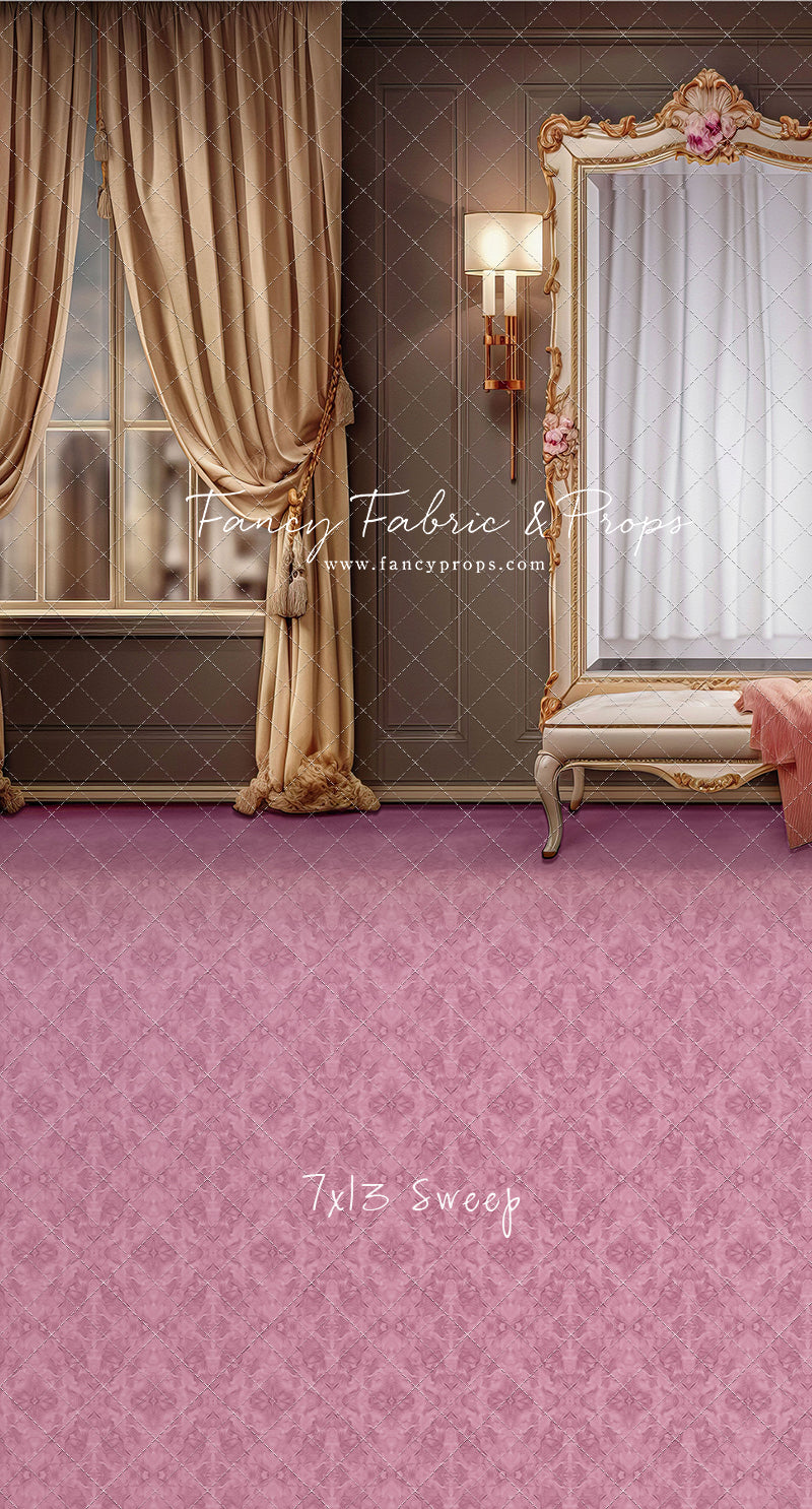 Glam Mirror - Pink Floor - With Sweep Option