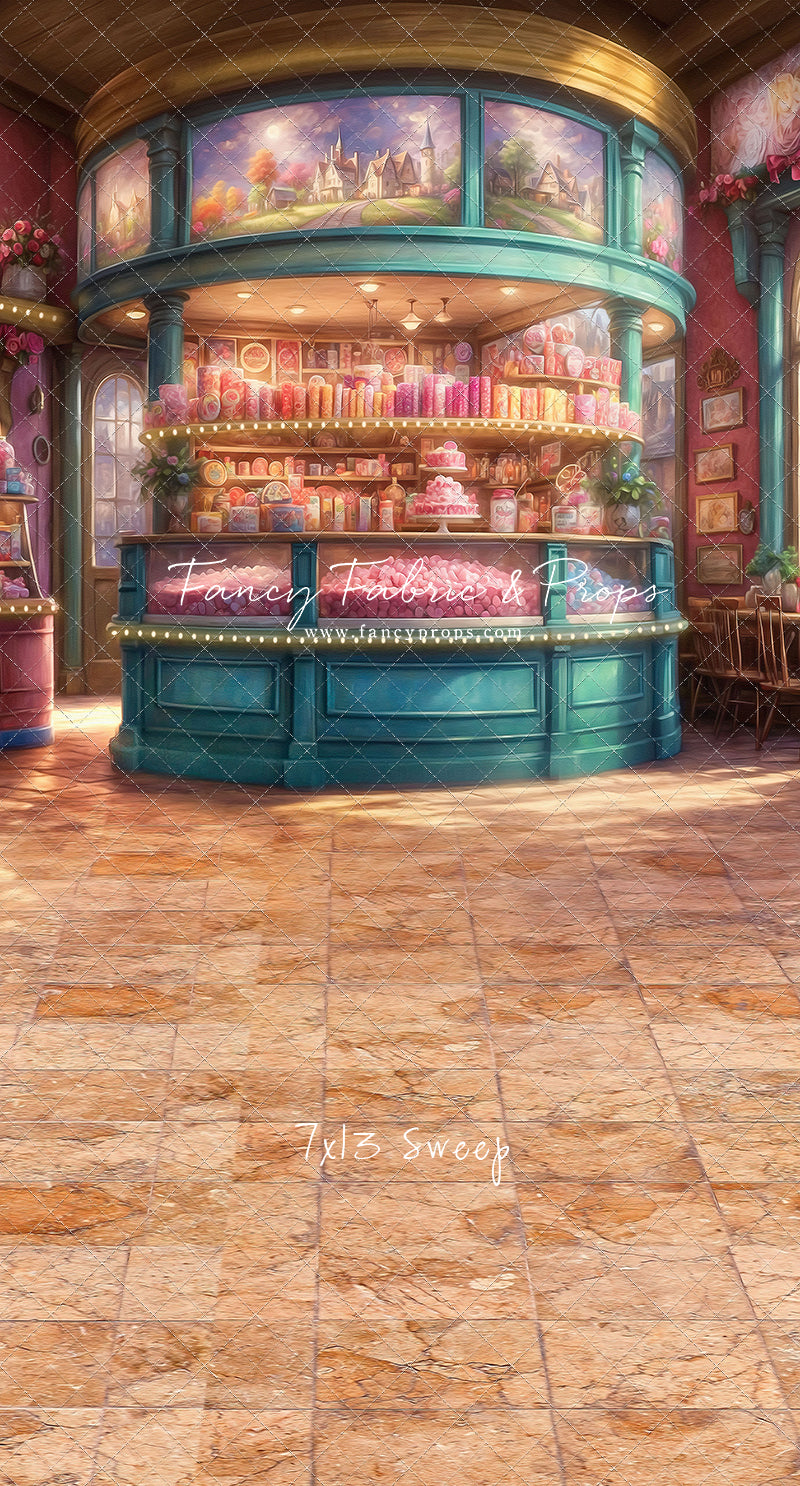 Sweet Tart Hearts with Tile Floor - With Sweep Option