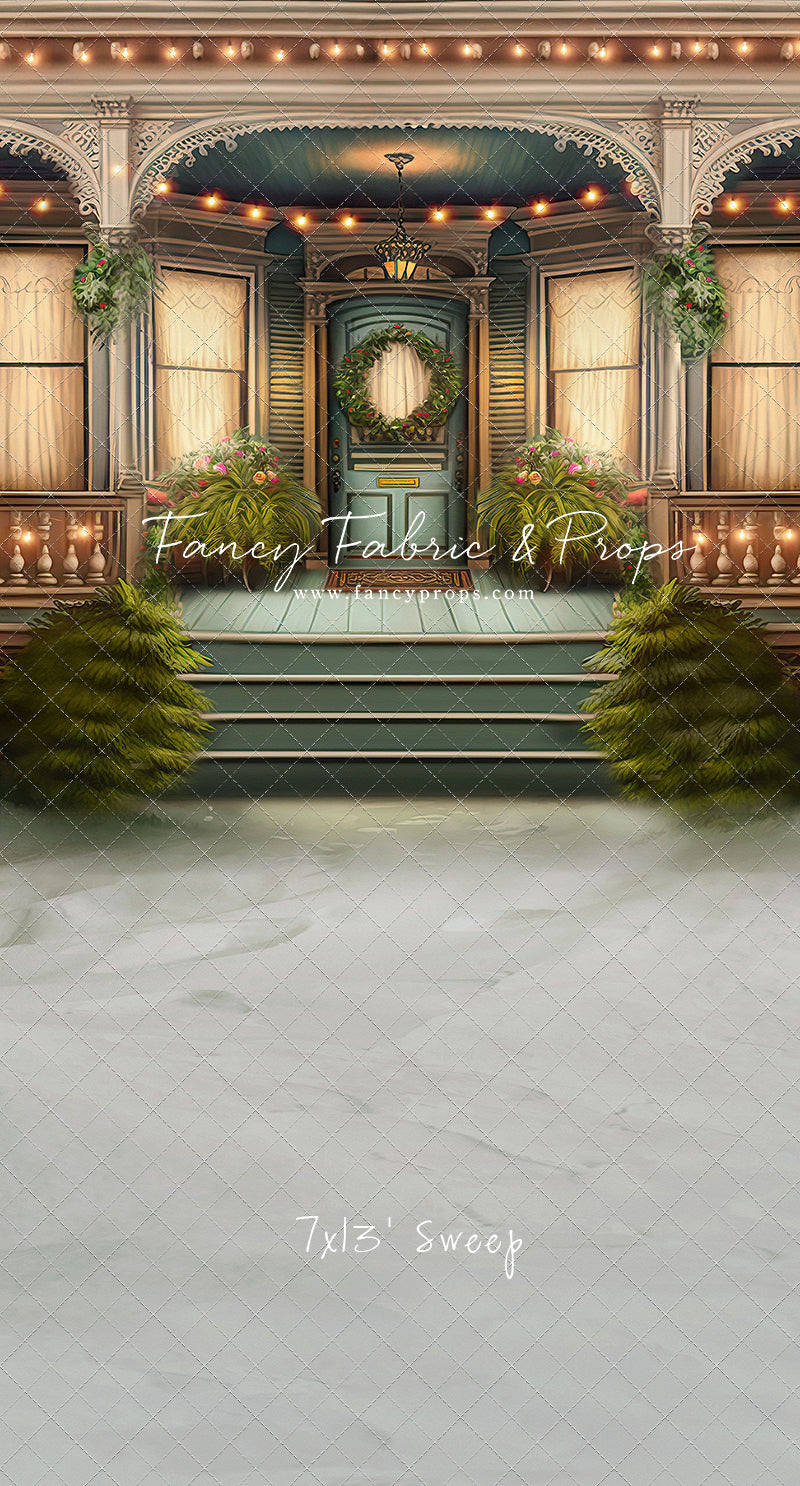Welcoming Glow Holiday Porch - with Sweep Option