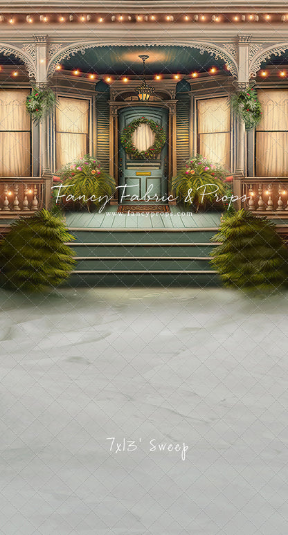 Welcoming Glow Holiday Porch - with Sweep Option