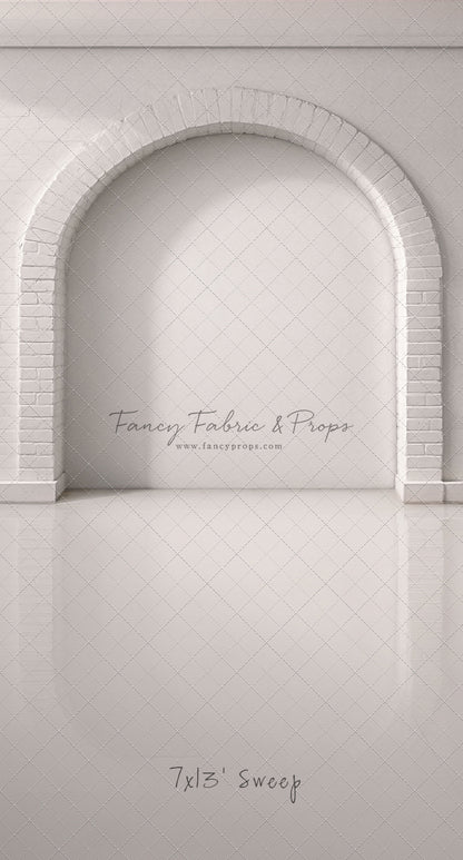 White Brick Alcove - White Floor - With Sweep Option