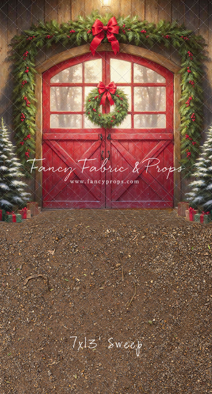Christmas At The Red Barn - Dirt Floor - with Sweep Option
