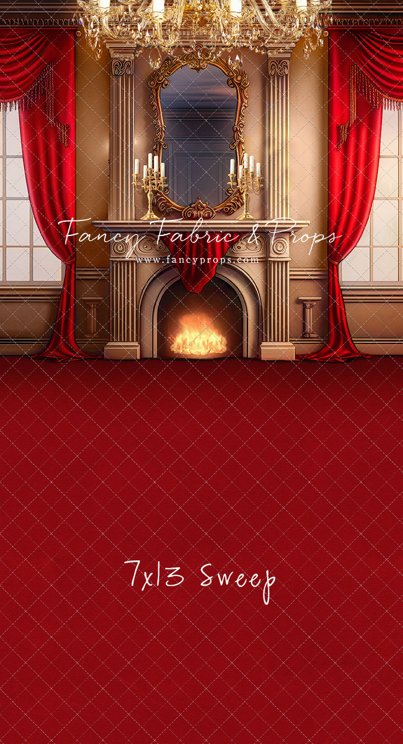 Cozy Up By The Fire - Red Carpet Option - with Sweep Option