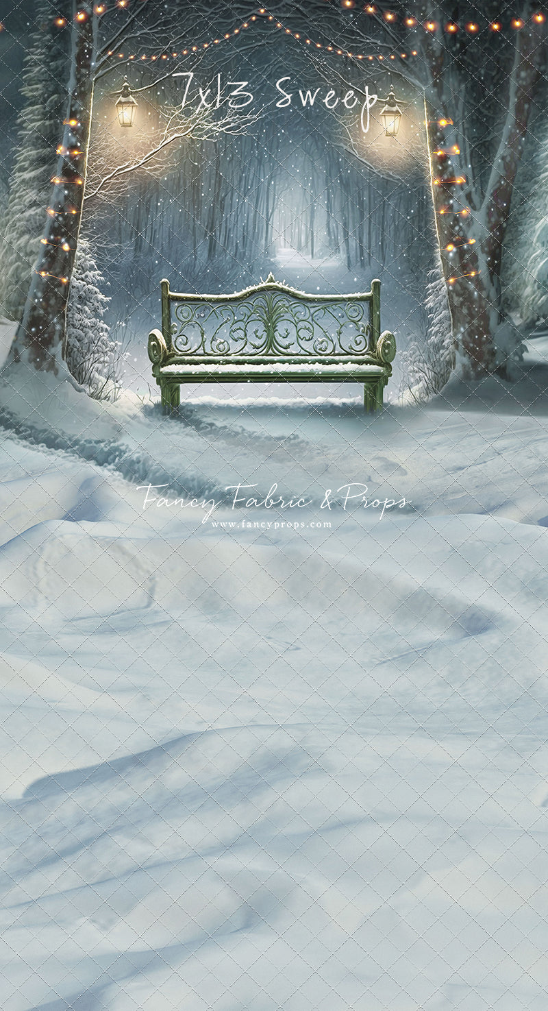 Snowy Bench - Green - with Sweep Option