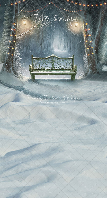 Snowy Bench - Green - with Sweep Option