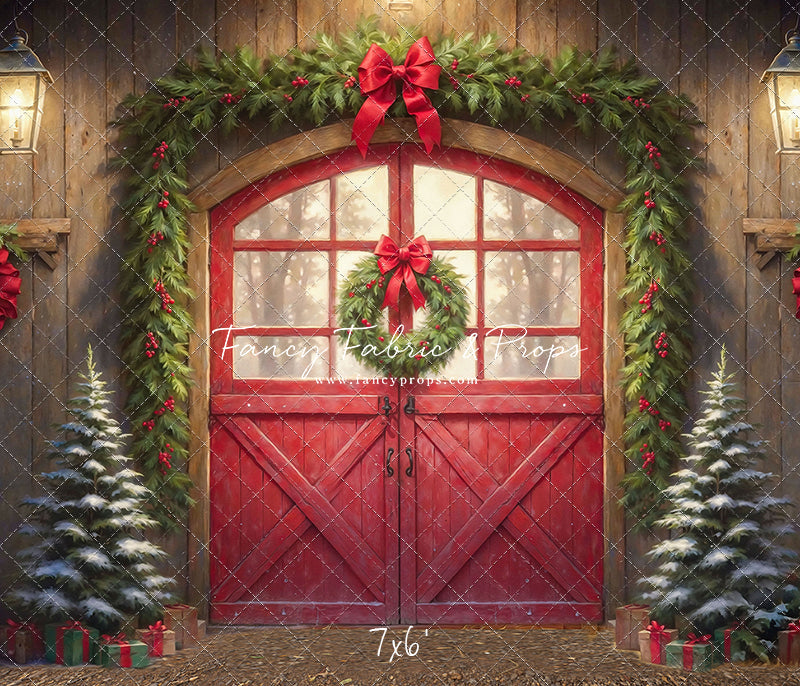 Christmas At The Red Barn - Dirt Floor - with Sweep Option