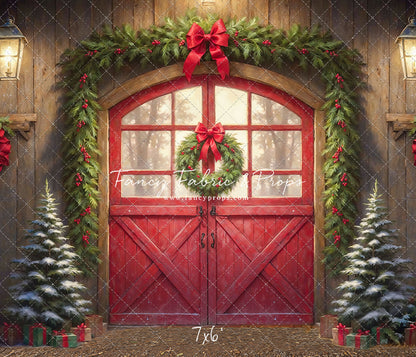 Christmas At The Red Barn - Dirt Floor - with Sweep Option