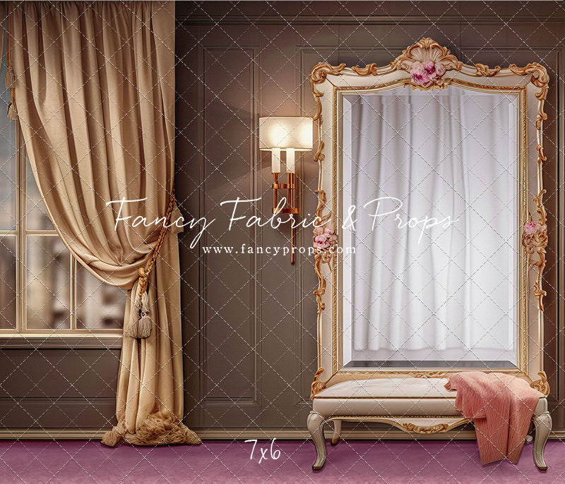 Glam Mirror - Pink Floor - With Sweep Option