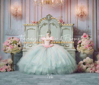 Miss Charlotte - Teal Wood Floor - With Sweep Option