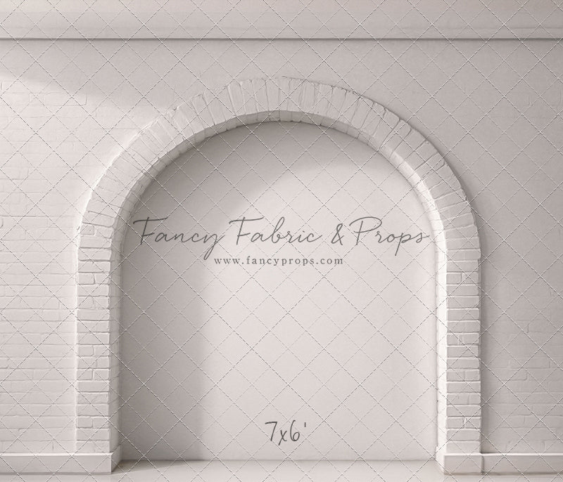 White Brick Alcove - White Floor - With Sweep Option