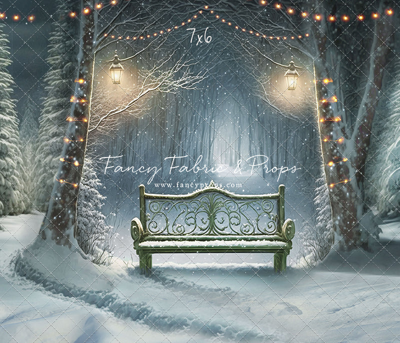 Snowy Bench - Green - with Sweep Option