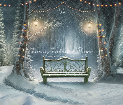 Snowy Bench - Green - with Sweep Option