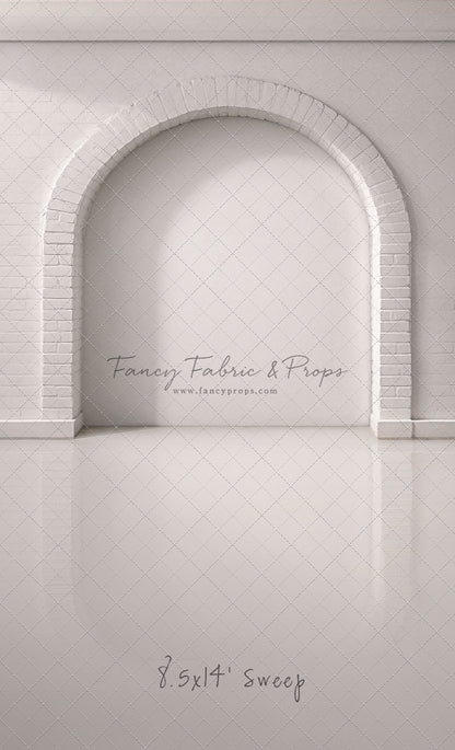 White Brick Alcove - White Floor - With Sweep Option