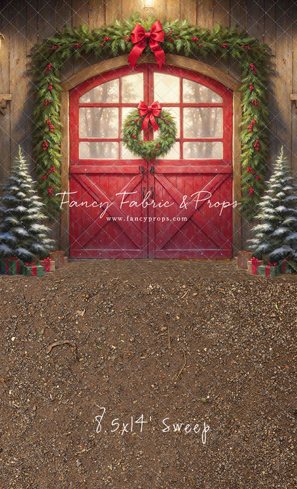 Christmas At The Red Barn - Dirt Floor - with Sweep Option