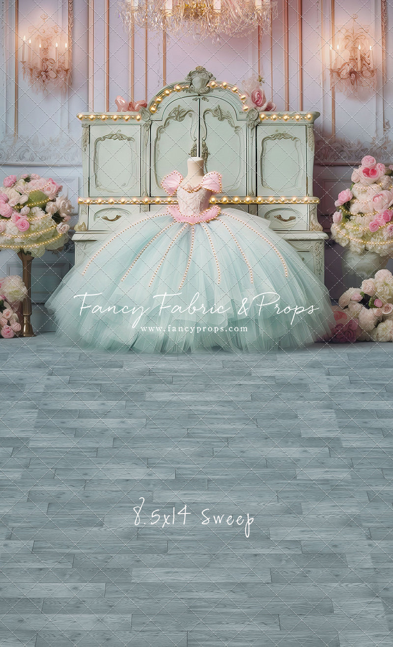 Miss Charlotte - Teal Wood Floor - With Sweep Option