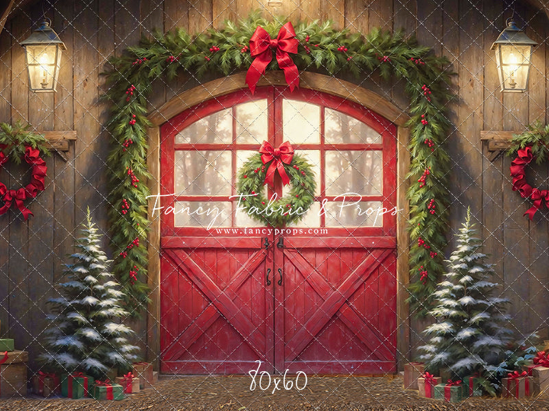 Christmas At The Red Barn - Dirt Floor - with Sweep Option