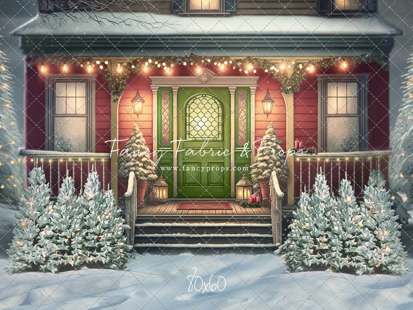 Merry Porch Greetings - Extra Lights - with Sweep Option