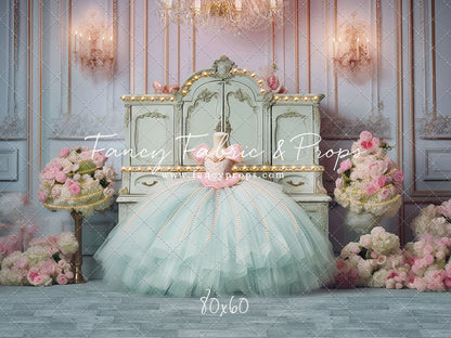 Miss Charlotte - Teal Wood Floor - With Sweep Option