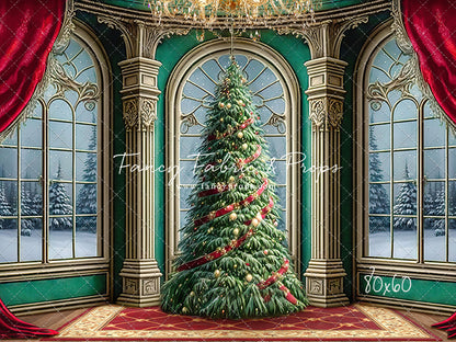 Royal Christmas Tree - Wood Floor Option - with Sweep Option