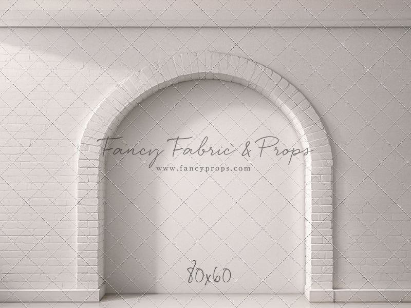 White Brick Alcove - White Floor - With Sweep Option