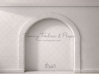 White Brick Alcove - White Floor - With Sweep Option