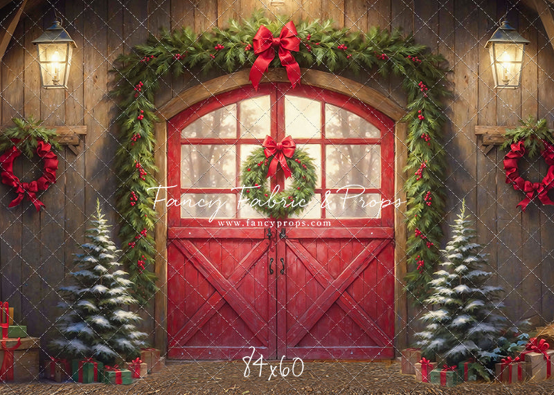 Christmas At The Red Barn - Dirt Floor - with Sweep Option