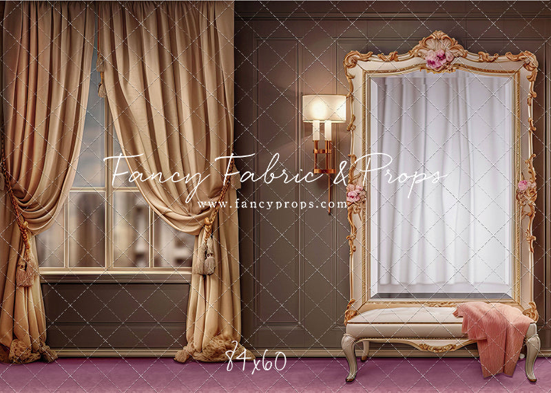 Glam Mirror - Pink Floor - With Sweep Option