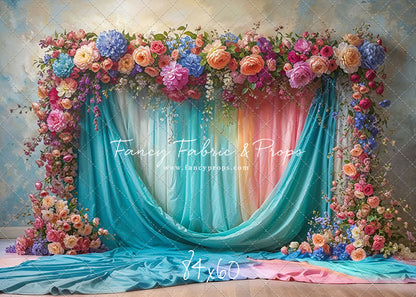 Rainbow Bloom Pavilion - Wood Floor - With Sweep Option