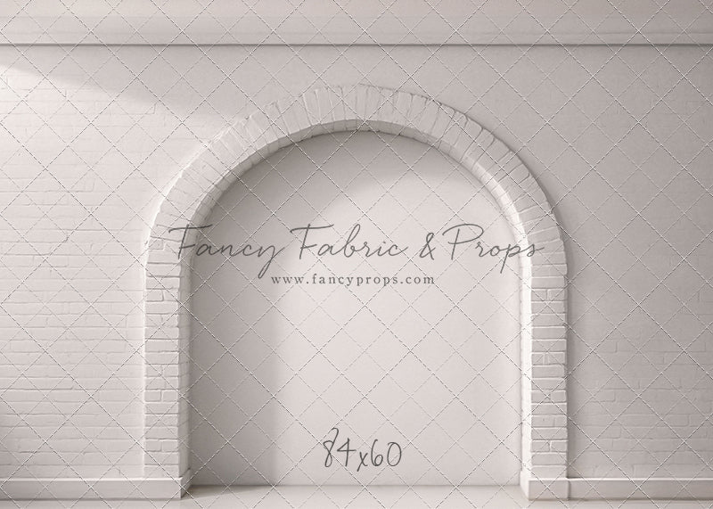 White Brick Alcove - White Floor - With Sweep Option