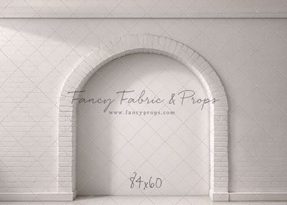 White Brick Alcove - White Floor - With Sweep Option