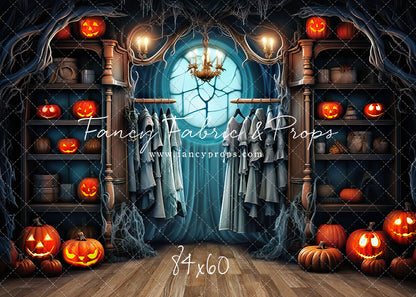 Haunted Wardrobe -Brown Wood Floor - With Sweep Option