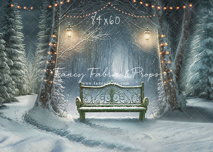 Snowy Bench - Green - with Sweep Option