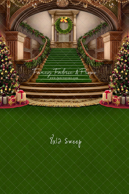 Grand Holiday Staircase - Green Carpet - with Sweep Option