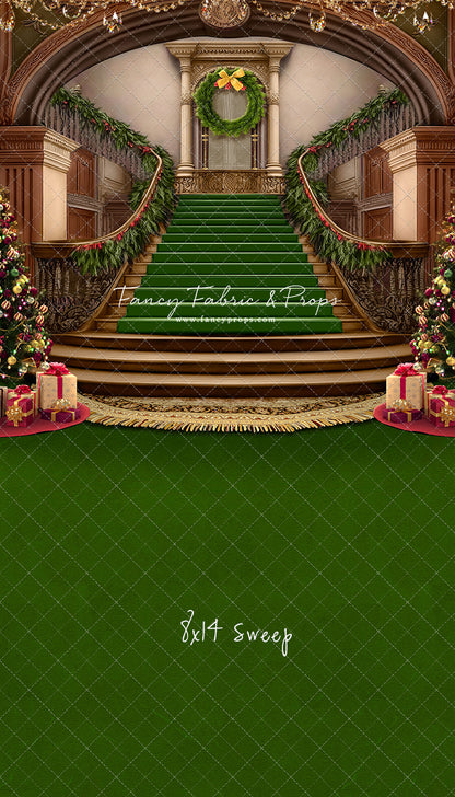 Grand Holiday Staircase - Green Carpet - with Sweep Option
