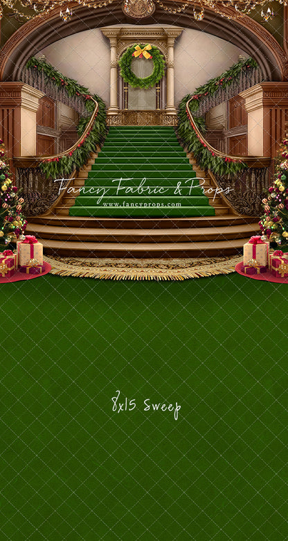 Grand Holiday Staircase - Green Carpet - with Sweep Option