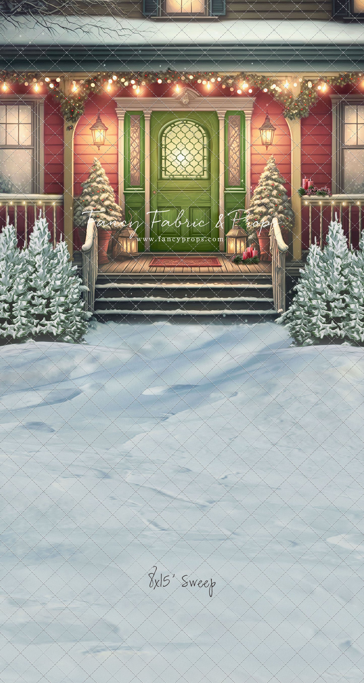 Merry Porch Greetings - Extra Lights - with Sweep Option