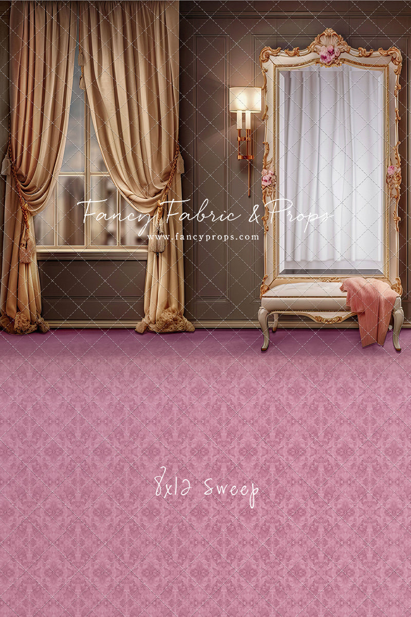Glam Mirror - Pink Floor - With Sweep Option