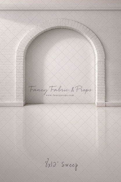 White Brick Alcove - White Floor - With Sweep Option