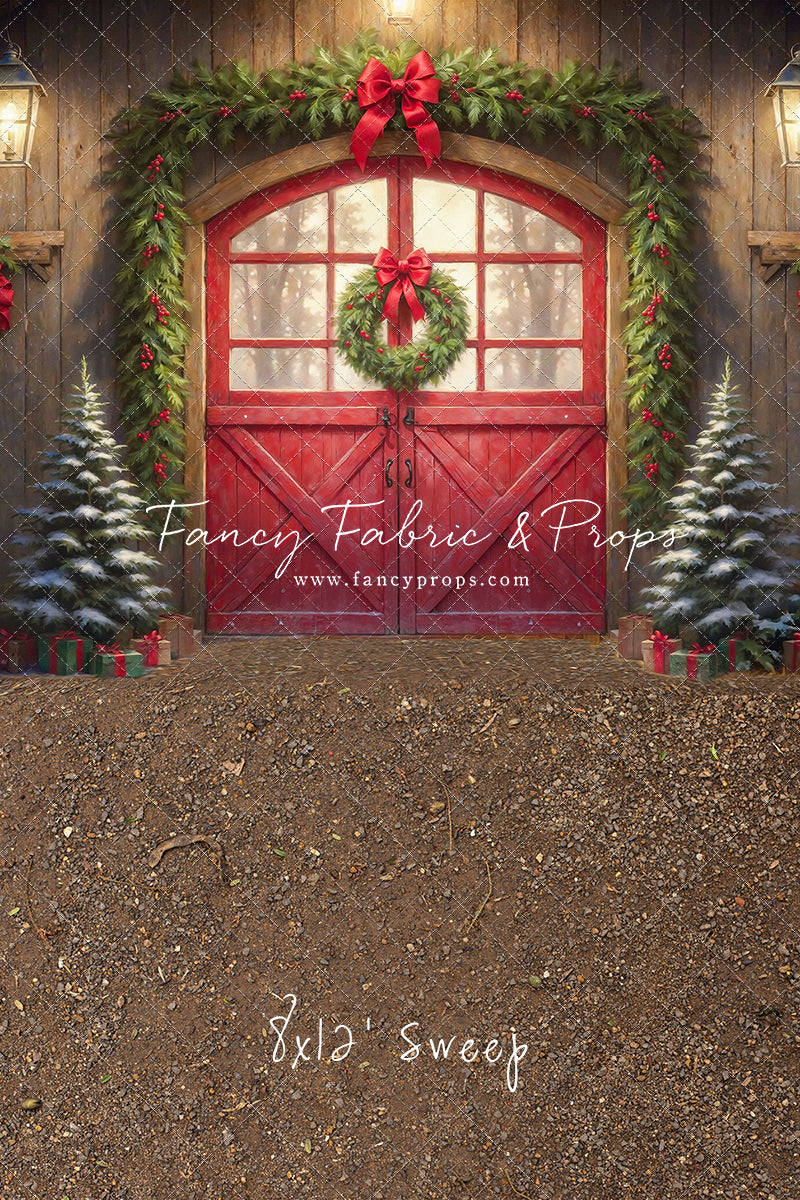 Christmas At The Red Barn - Dirt Floor - with Sweep Option