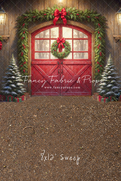 Christmas At The Red Barn - Dirt Floor - with Sweep Option