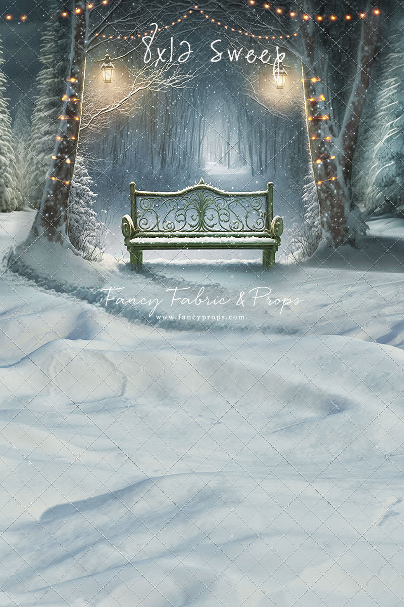Snowy Bench - Green - with Sweep Option