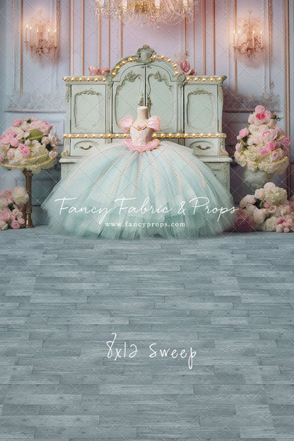 Miss Charlotte - Teal Wood Floor - With Sweep Option