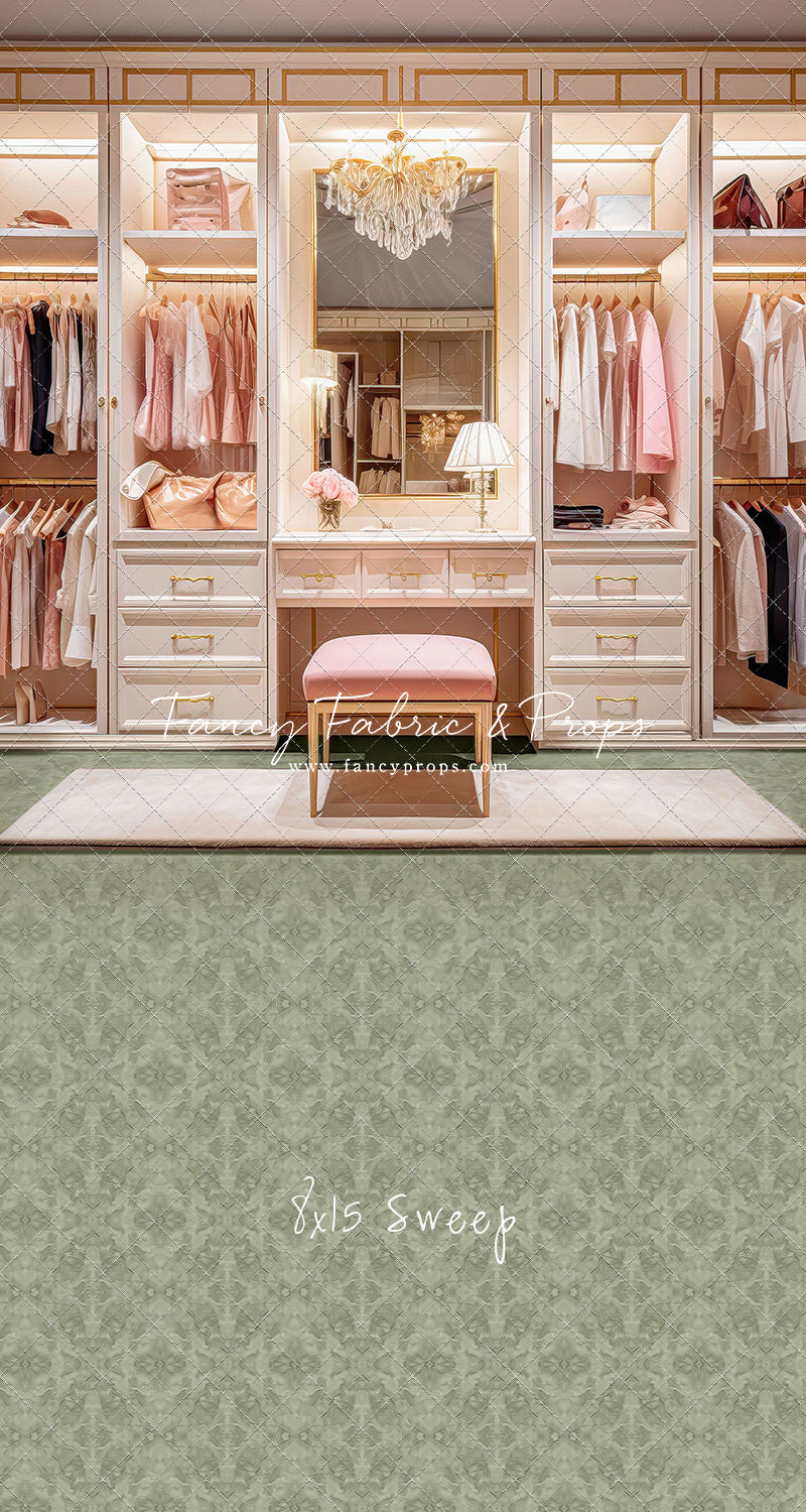 Boss Babe Closet - Green Carpet - With Sweep Option